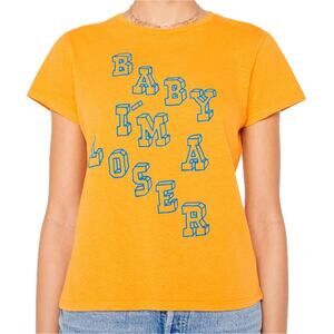 Mother Orange Blue Baby I'm A Loser Lil Goodie Goodie Tee T-Shirt size S NEW Tag